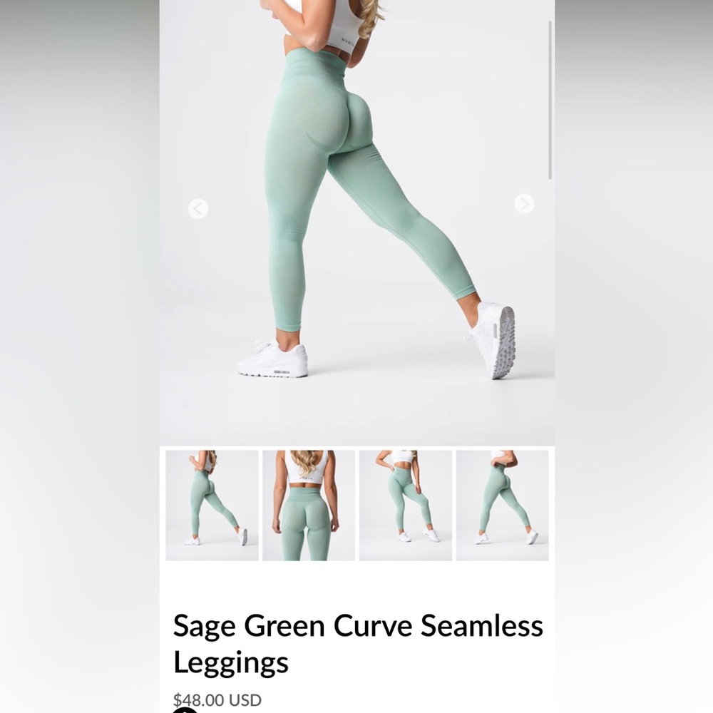 NVGTN Sage Green Curve Seamless Leggings